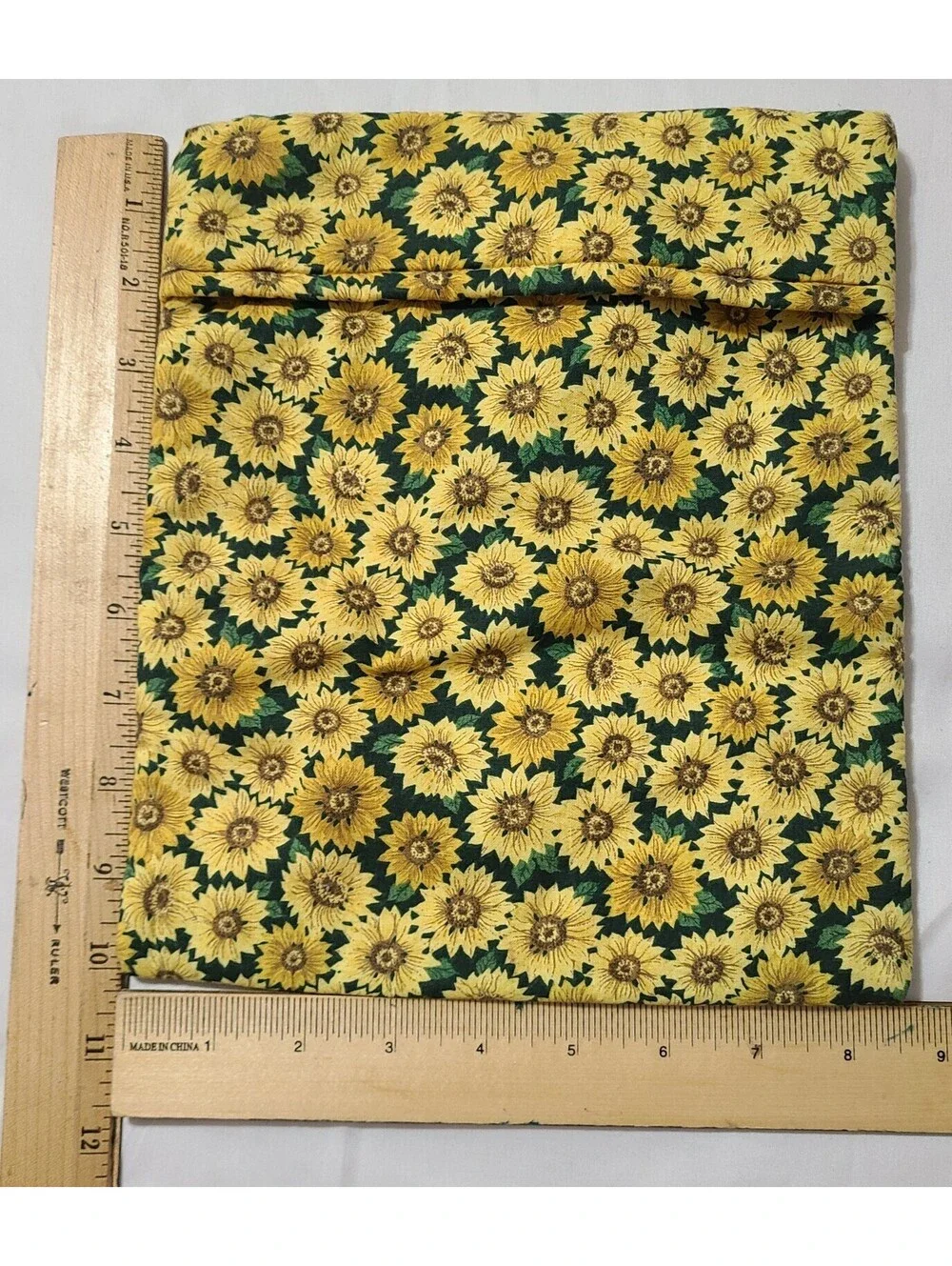 Vtg 1990s Packed Sunflower Print Pouch Sz 10.5x8.5 Fits Most Electronic Tablets